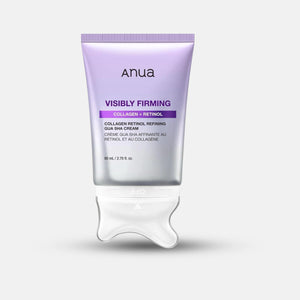 ANUA Collagen Retinol Refining Gua Sha Cream with built-in cooling applicator for firming face and neck care
